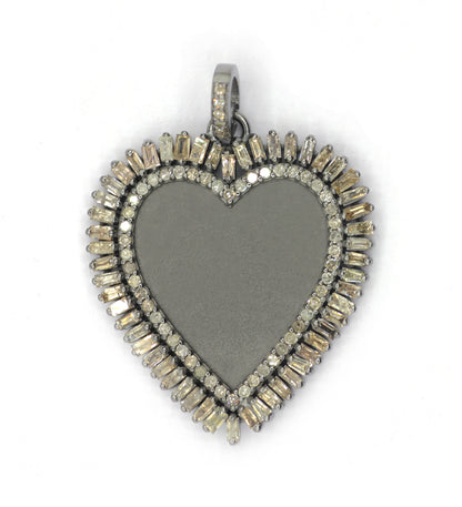 Heart Pave Diamond Pendant
