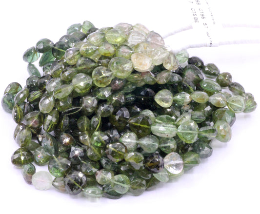 Green Tourmaline Beads Faceted Tear Drop