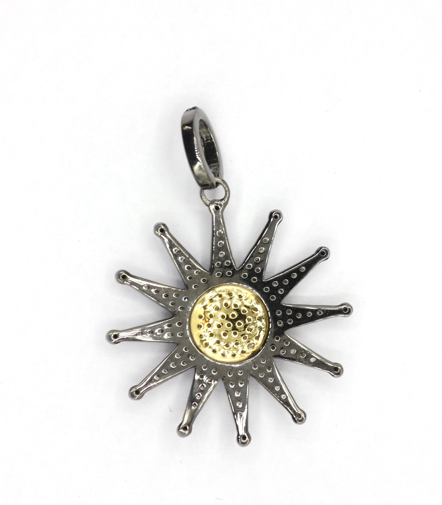 Sun Star Pave Diamond Pendant