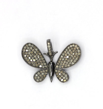 Butterfly Pave Diamond Pendant