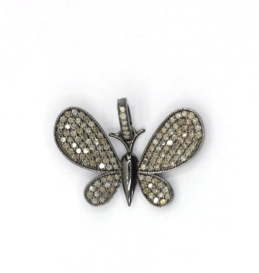 Butterfly Pave Diamond Pendant