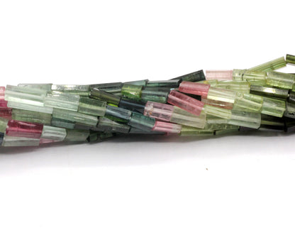 Tourmaline Faceted Tube Beads.