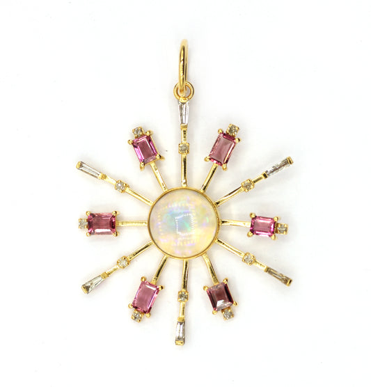 14k Solid Gold Diamond Pendants.