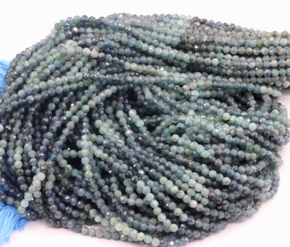 Tourmaline Beads Round Faceted, Laser Diamond Cut Faceted Round