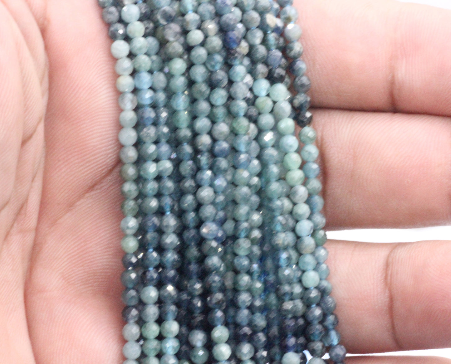 Tourmaline Beads Round Faceted, Laser Diamond Cut Faceted Round