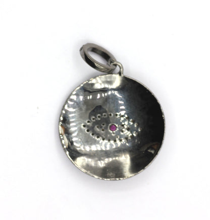 Evil Eye Pave Diamond Pendant