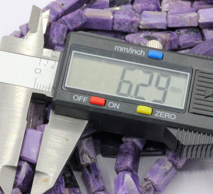 Charoite Nuggets faceted Bead, Size 12x6 mm