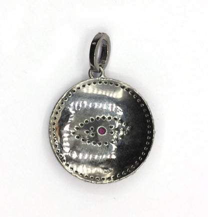 Evil Eye Pave Diamond Pendant