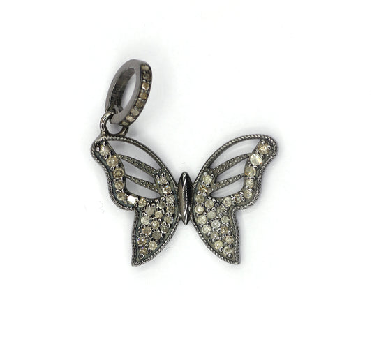 Butterfly Pave Diamond Pendant