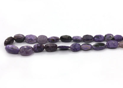 Charoite faceted Oval Bead,Size 12x6 mm