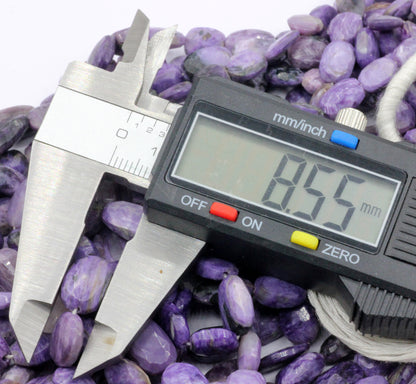 Charoite faceted Oval Bead,Size 12x6 mm