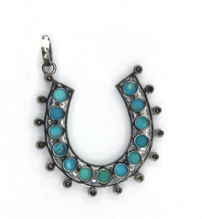 Horse shoe Pave Diamond Pendant