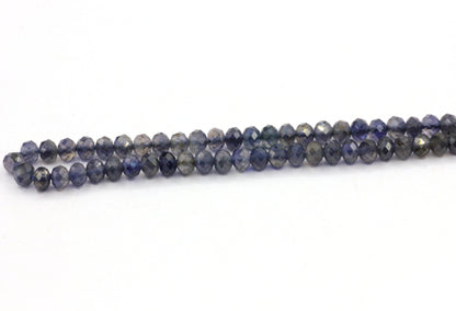 Blue Iolite Beads Faceted 5mm to 6mm Rondelle