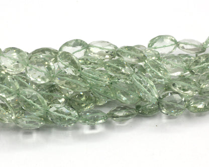 Green Ametrine Oval faceted Bead, Size 18x11 mm