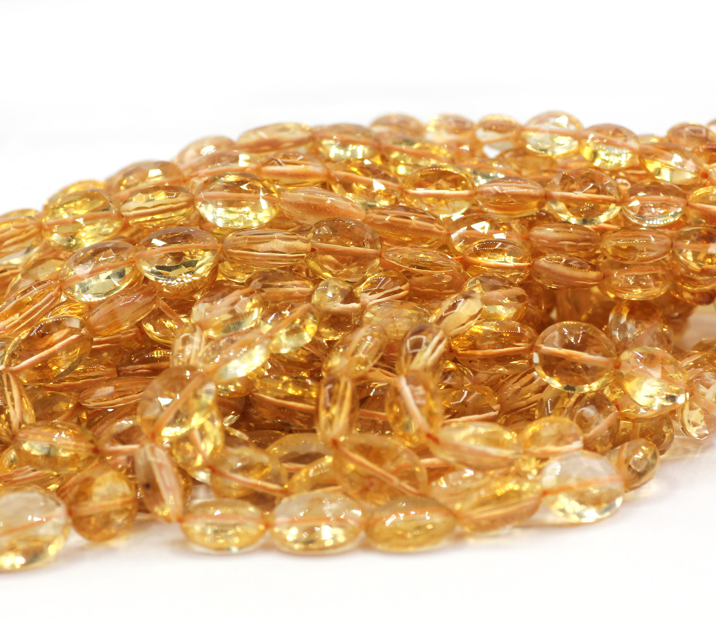 Citrine Faceted Oval Beads,Faceted Beads