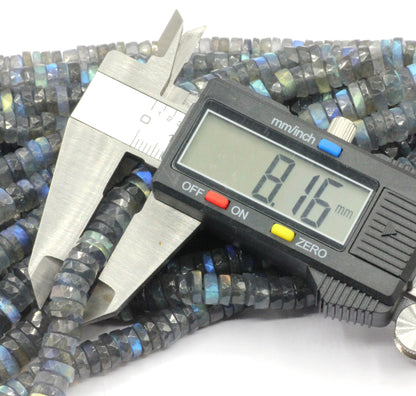 Labradorite Faceted Heshi, Faceted Donut, Faceted Tyre