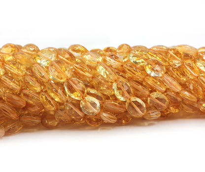Citrine Faceted Oval Beads,Faceted Beads