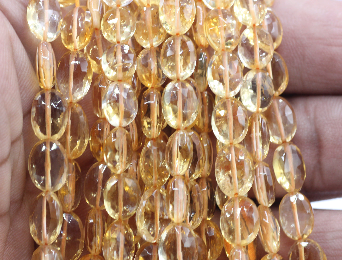 Citrine Faceted Oval Beads,Faceted Beads