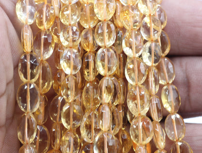 Citrine Faceted Oval Beads,Faceted Beads