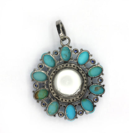 Round Pave Diamond Pendant