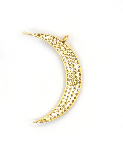 Moon 14k Solid Gold Diamond Pendants.