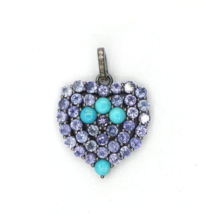 Heart Pave Diamond Pendant