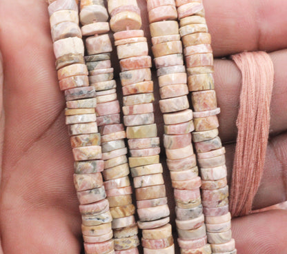 Opal Faceted Heshi, Faceted Donut, Faceted Tyre