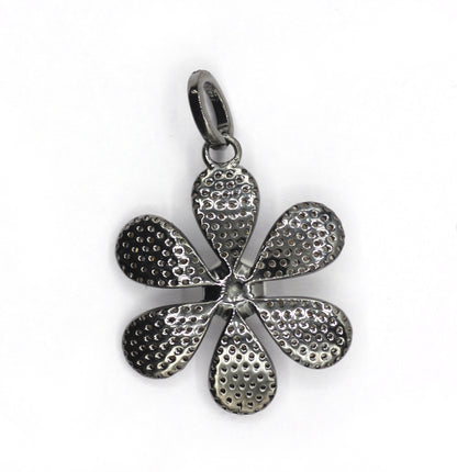Flower Pave Diamond Pendant