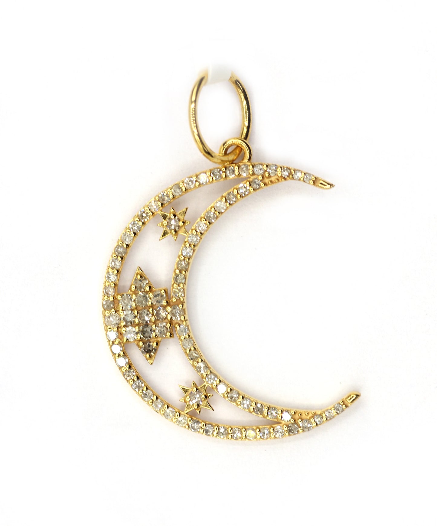 Moon 14k Solid Gold Diamond Pendants.