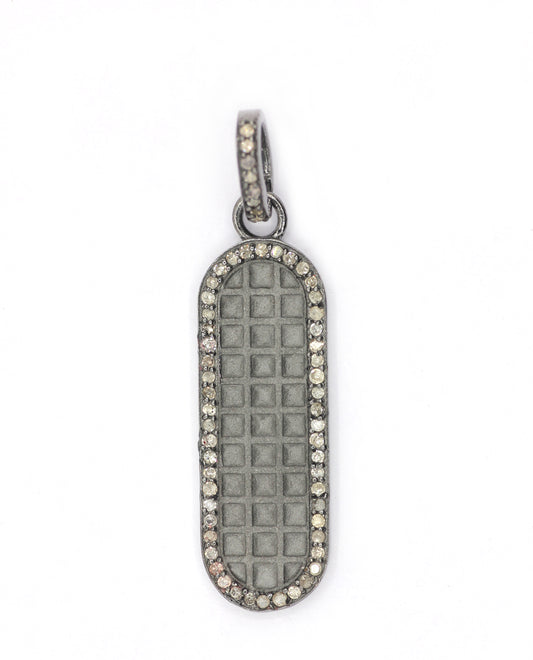 Rectangle Pave Diamond Pendant