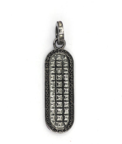 Rectangle Pave Diamond Pendant
