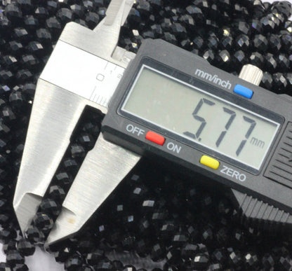 Black Spinel  Faceted Beads.