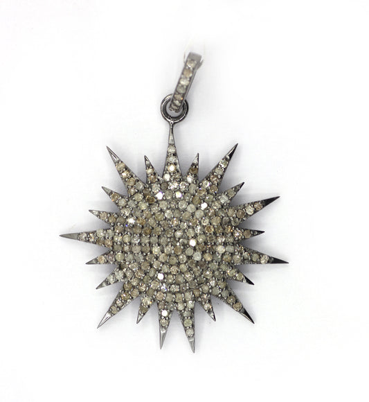 Star Pave Diamond Pendant