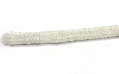 Rainbow Moonstone Faceted Heshi, Faceted Donut, Faceted Tyre