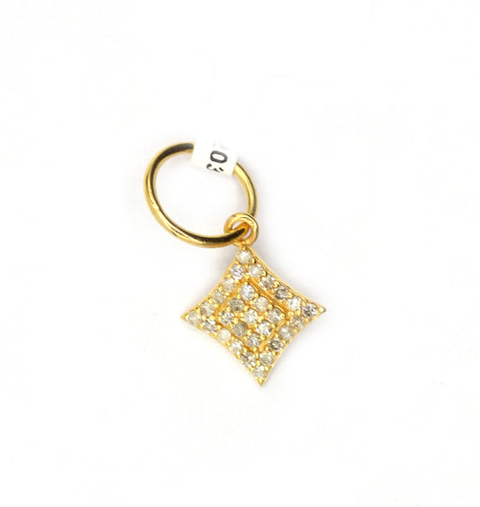 14k Solid Gold Diamond Pendants.