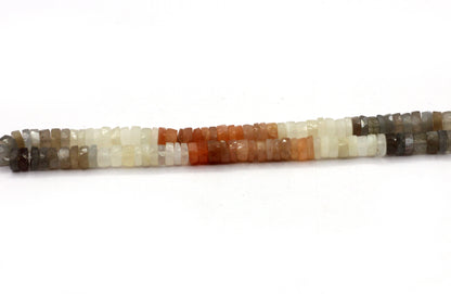Multi Moonstone Faceted Heshi, Faceted Donut, Faceted Tyre