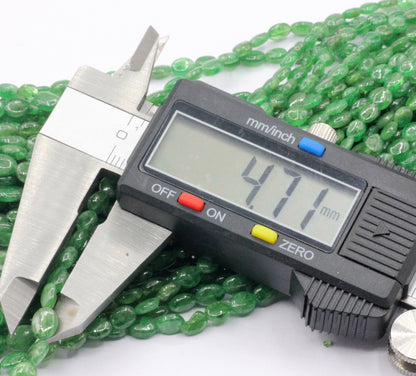 Tsavorite Oval Smooth Bead