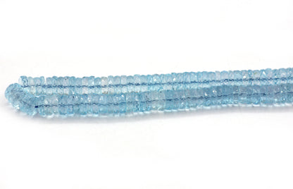 Blue Topaz Faceted Heshi, Faceted Donut, Faceted Tyre