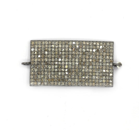 Rectangle Pave Diamond Pendant