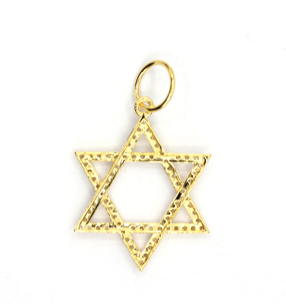 Star 14k Solid Gold Diamond Pendants.