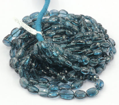 London Blue Topaz Faceted Oval Bead