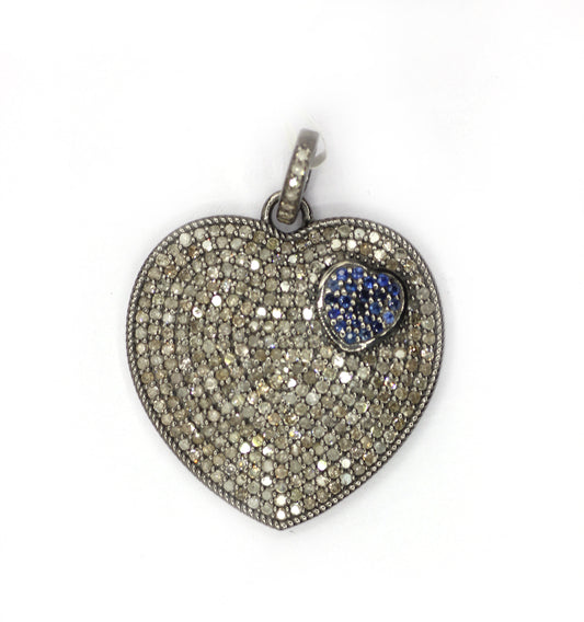 Heart Pave Diamond Pendant