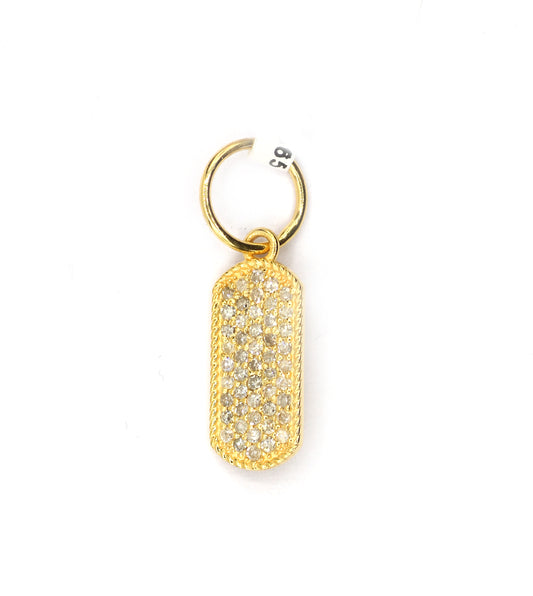 Capsule 14k Solid Gold Diamond Pendants.