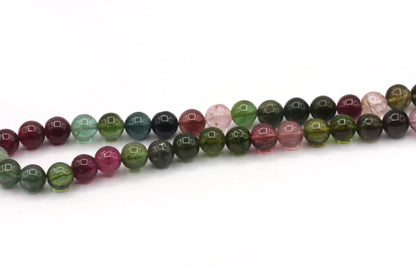 Multi tourmaline round Smooth Bead