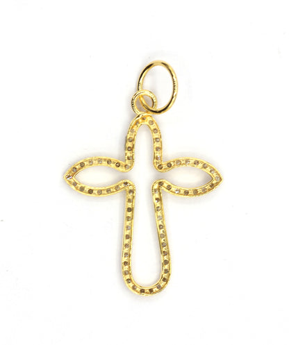 Cross 14k Solid Gold Diamond Pendants.
