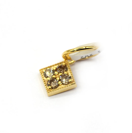 14k Solid Gold Diamond Pendants.