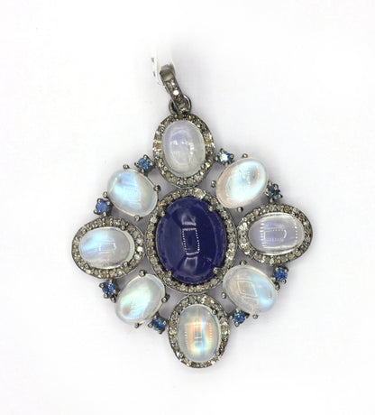 Silver Pave Diamond Pendant