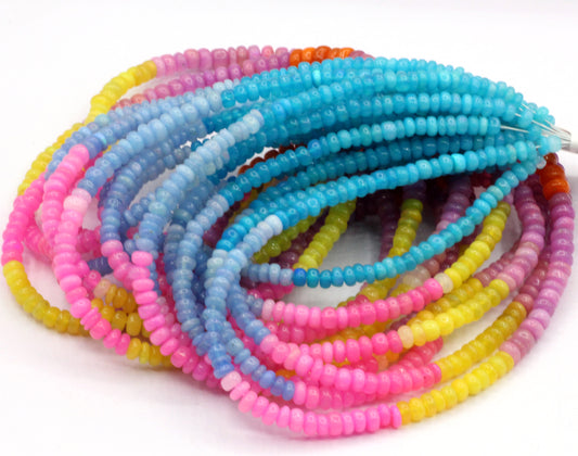 Multi Opal Beads Smooth, Dyed Color