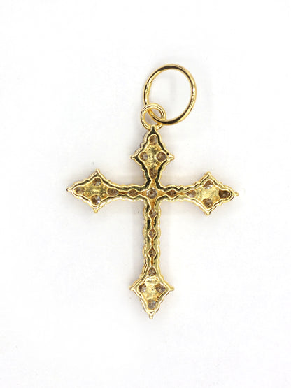Cross 14k Solid Gold Diamond Pendants.