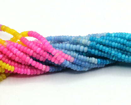 Multi Opal Beads Smooth, Dyed Color
